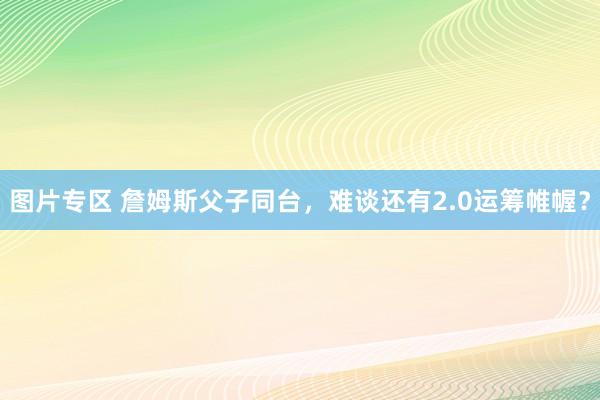 图片专区 詹姆斯父子同台，难谈还有2.0运筹帷幄？